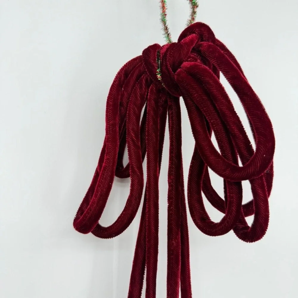 Jingle Bell Door Hanger Velvet Ribbon Christmas Holiday Decor Trio of Bells 19